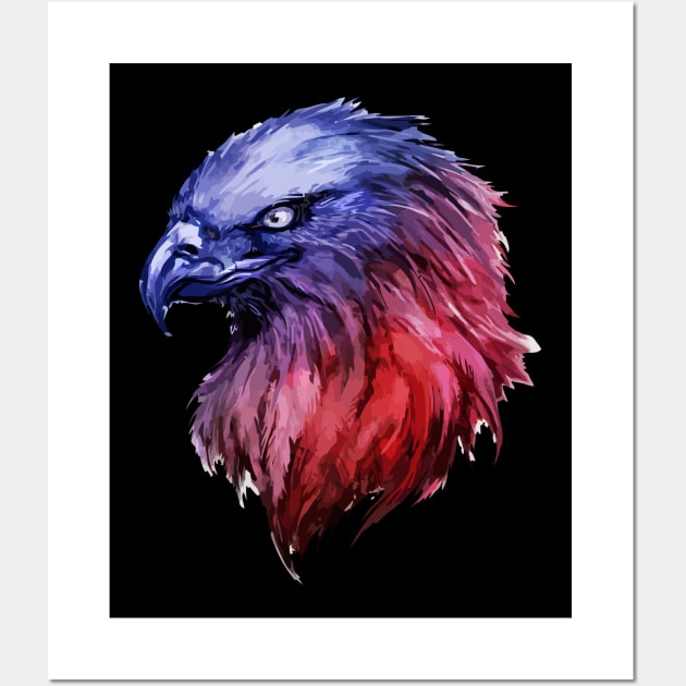 Head Eagle Art Wall Art by Pixel Poetry